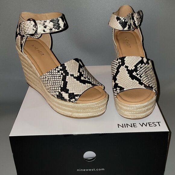 Nine West Adell 3 Women's Size 10M Snake Espadrille Sandals New with Box!!! - Picture 1 of 9